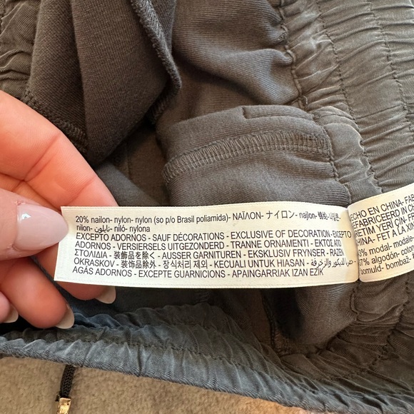 Massimo Dutti Women’s Drawstring Straight Leg Trousers Charcoal Gray (Size M) - Picture 8 of 11